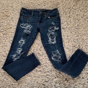 American eagle distressed jeans sz 10